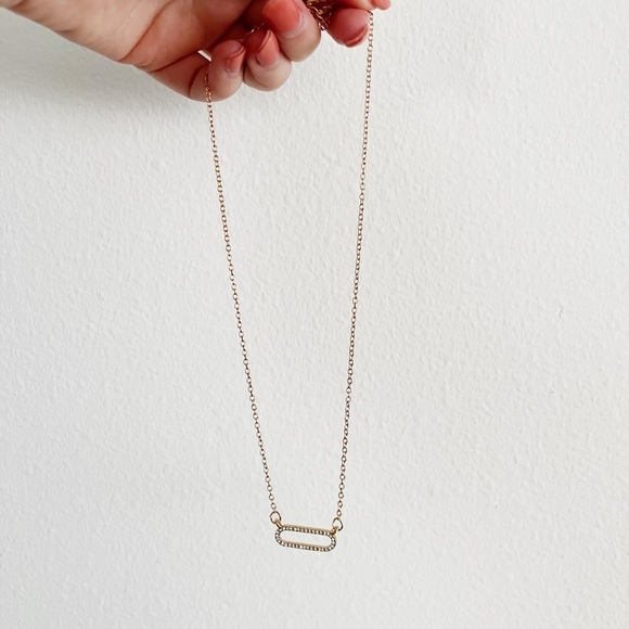 Rhinestone Pendant Necklace - Picture 3 of 11